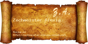 Zechmeister Alexia névjegykártya